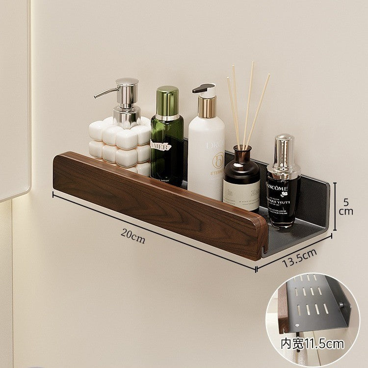 Walnut gun ash bathroom bathroom storage rack free toilet shower gel storage triangular shelf
