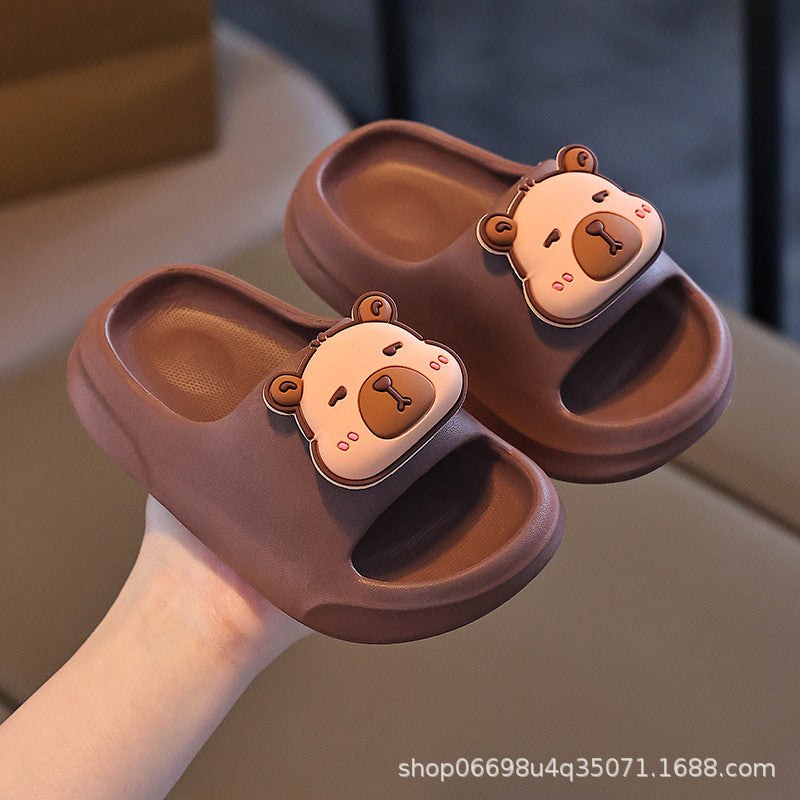 EVA slippers capybara summer bath girls baby home sandals slippers children middle and small children soft