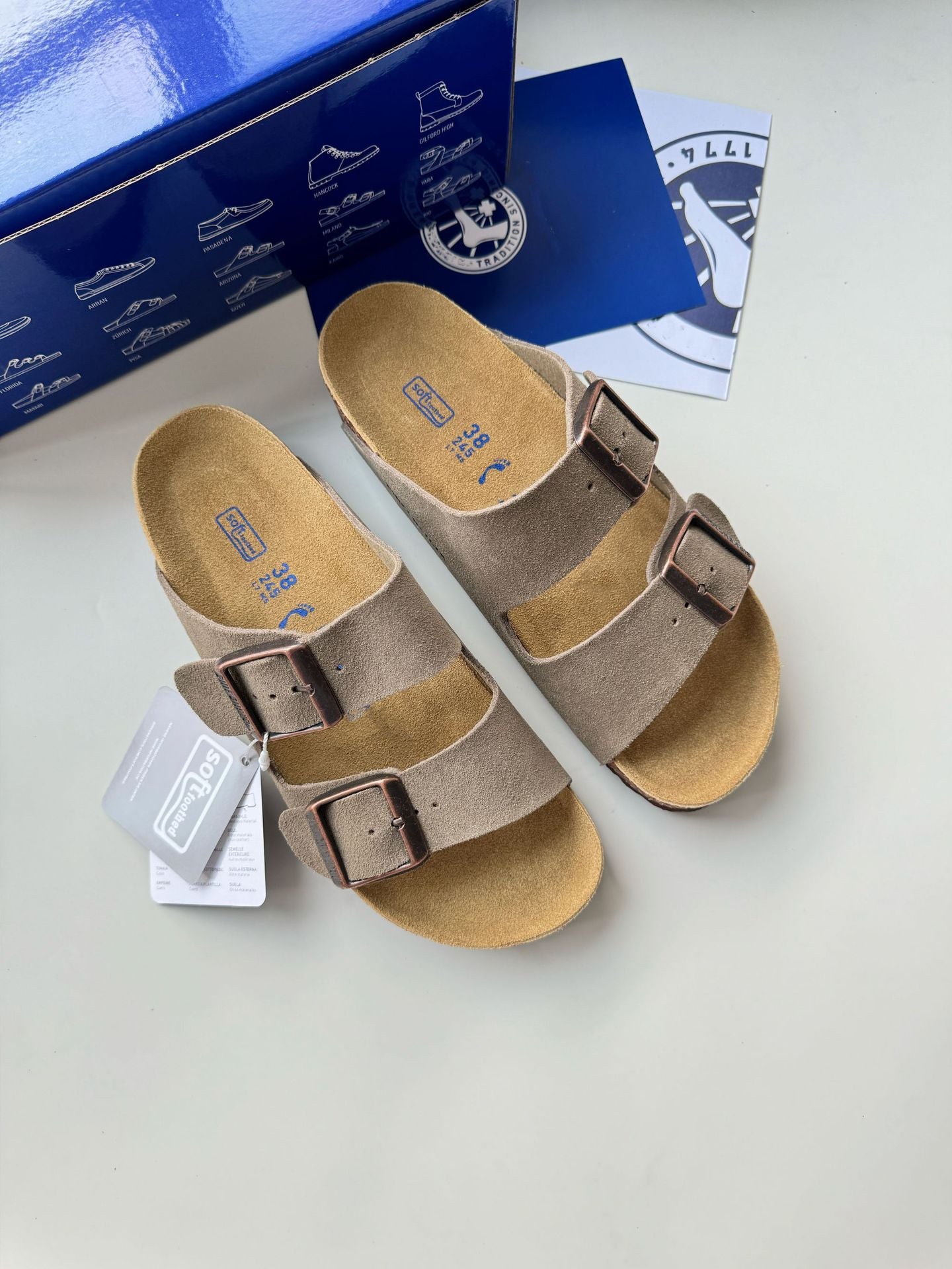 Mulberry Birkenstock shoes, women's cork spring and autumn sandals, toe leather platform soles, wear slip-on shoes, pure original Boken half slippers