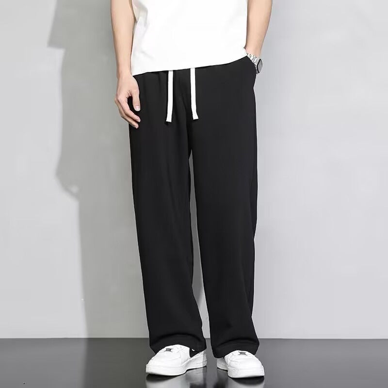 Gray sweatpants tide brand straight leg loose summer drape thin athleisure long pants men's dating spot wholesale