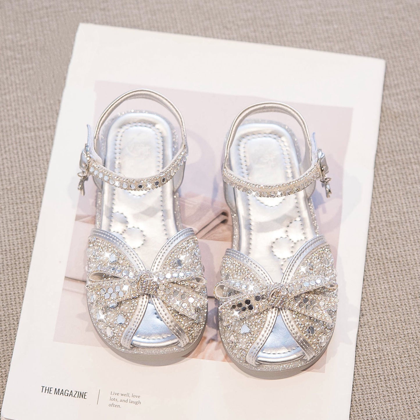 Girls' Sandals, Princess Summer 2025, New Summer Children's Shoes, Girls' Crystal Slippers, Baby Girls, Shining