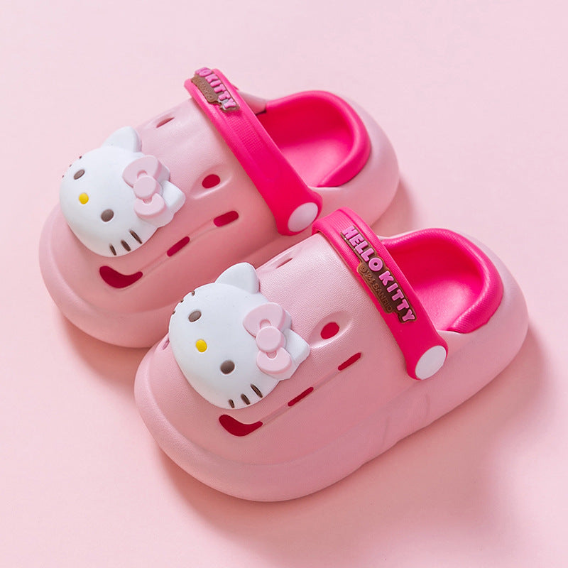 Sanrio Culomi Cartoon Kids Hole Shoes Girls Toe Slippers Anti Slip EVA Garden Shoes Sandals Wholesale