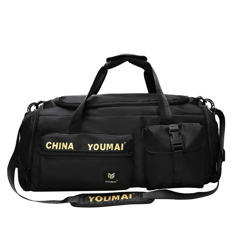 Large capacity three-purpose travel bag, high value custom logo, yoga bag, women's outdoor sports fitness bag, dry and wet separation
