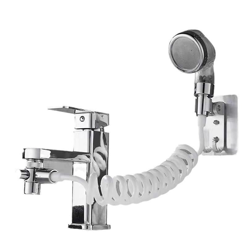 Three-speed one-key water-stop shampoo artifact, pressurized shower, external washbasin, extended shampoo shower faucet
