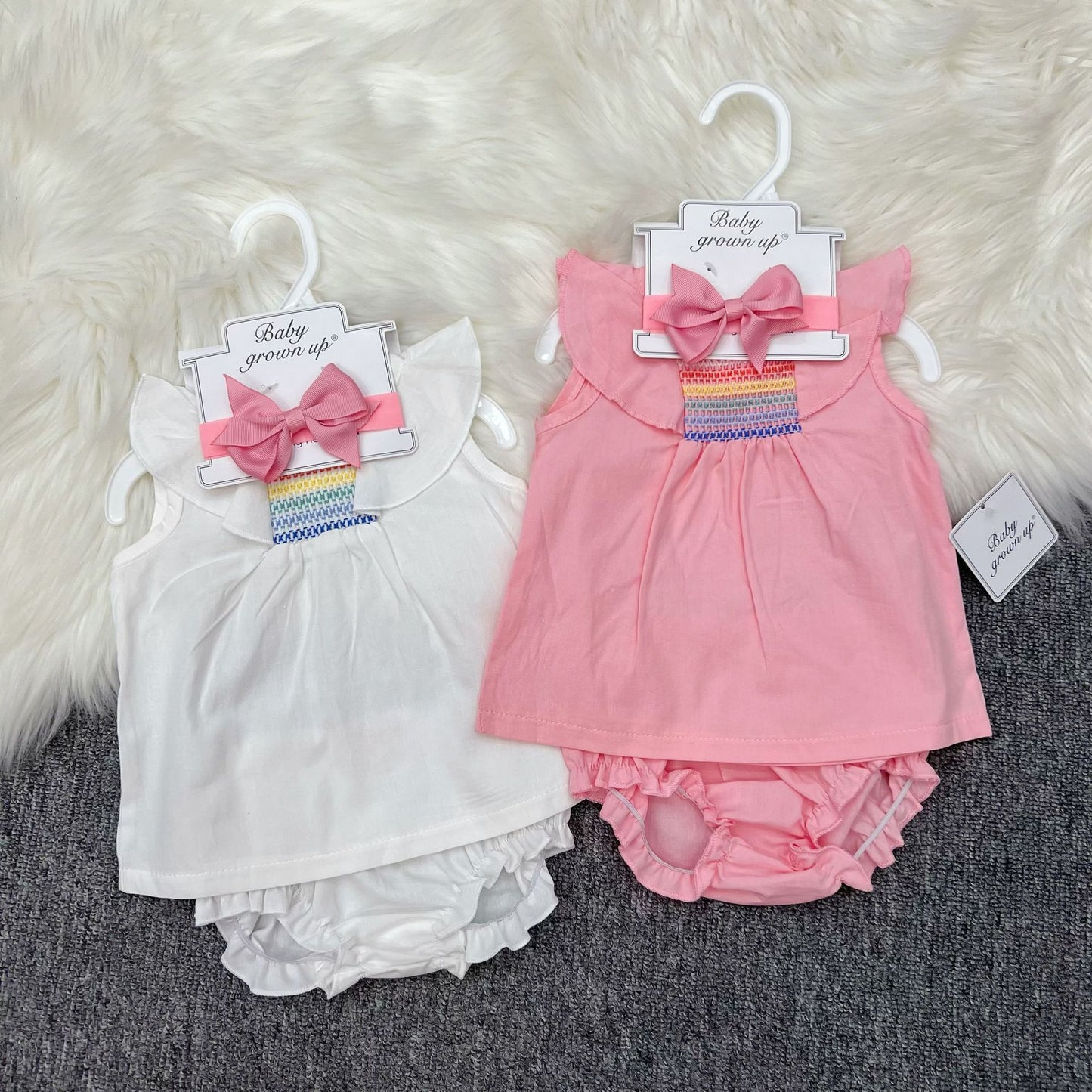 European and American INS baby girl summer bow headband small flying sleeve briefs set skirt manufacturer wholesale