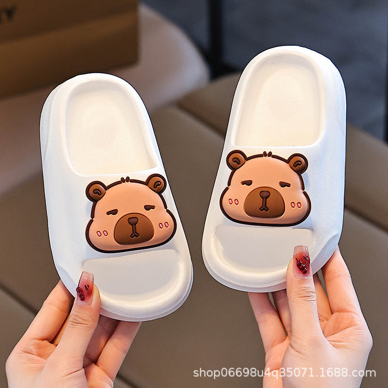 EVA slippers capybara summer bath girls baby home sandals slippers children middle and small children soft