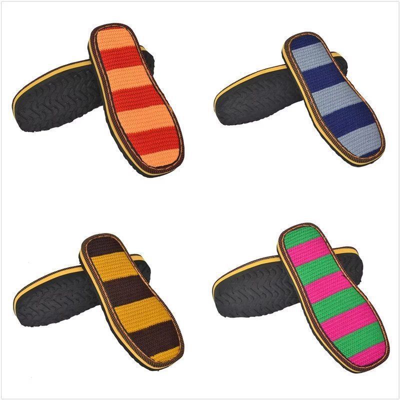 Ruzi cow embroidered soles spring, autumn and winter DIY hand-woven crystal bottom cow tendon sole slippers wear-resistant anti-slip protection