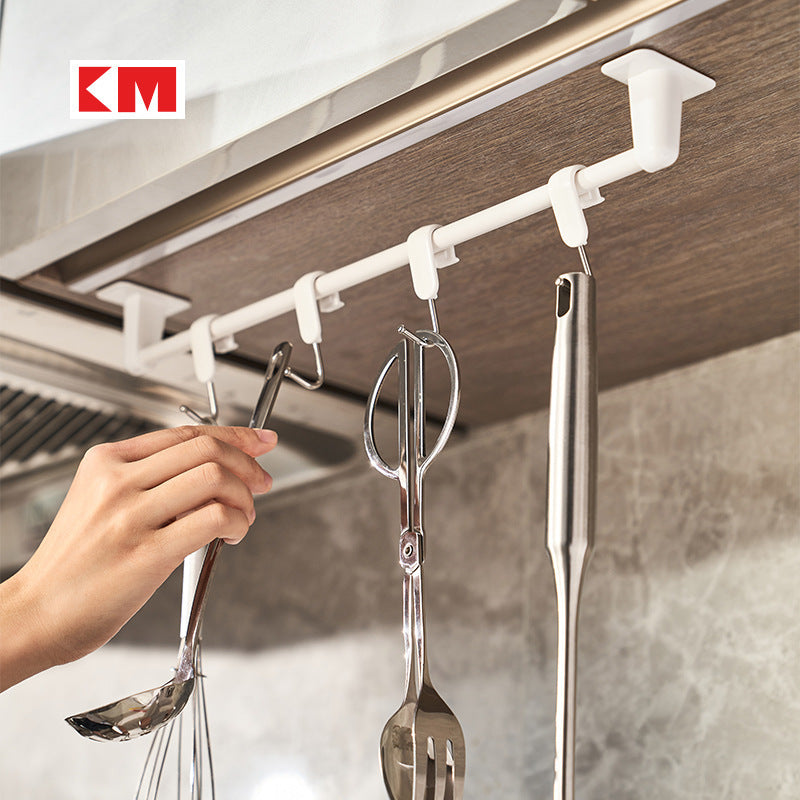 KM5133 Towel Rack No Punching Toilet Bathroom Multifunctional Storage Rack Wall Mounted Single Pole Storage Rack