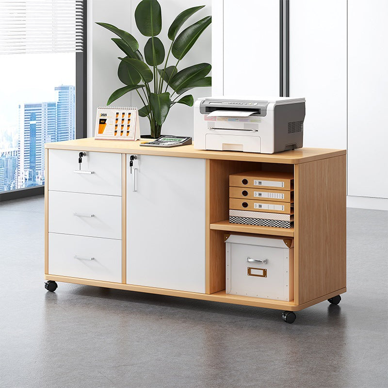 File cabinet drawer type movable office side document storage cabinet simple under the table with lock Rong Xiaorong