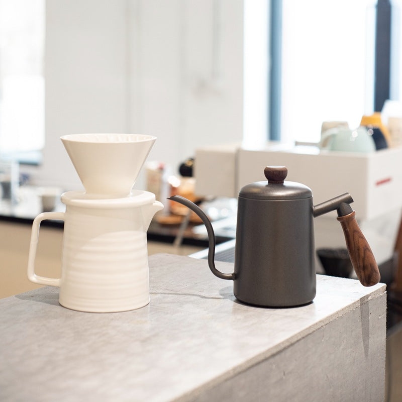 Hand pour coffee ceramic filter cup sharing pot v60 drip filter filter cup coffee supporting utensils combo set