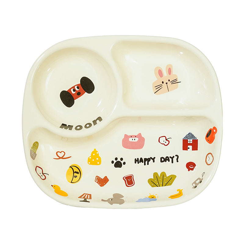 Cute moon dog ceramic tableware high value ins dinner plate, rice bowl, salad bowl, soup plate, household dish plate gift box