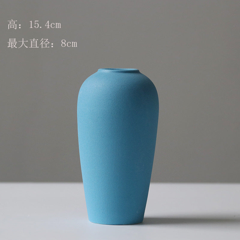 Jingdezhen ceramic small vase Nordic simple home hotel decoration ornament dried flower arrangement hydroponic flower pot white