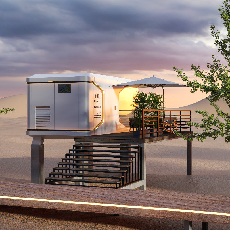 Comfortable prefabricated mobile house intelligent control system outdoor home container space capsule house