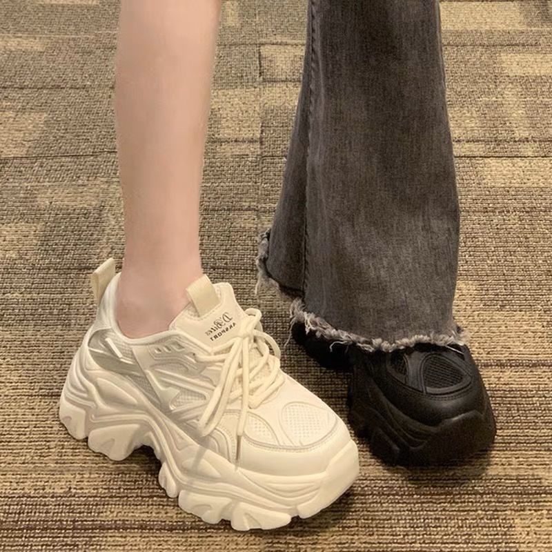 Daddy Shoes Women's Spring 2024 New Fashion Small Man Comfortable Platform Fried Street Sneakers