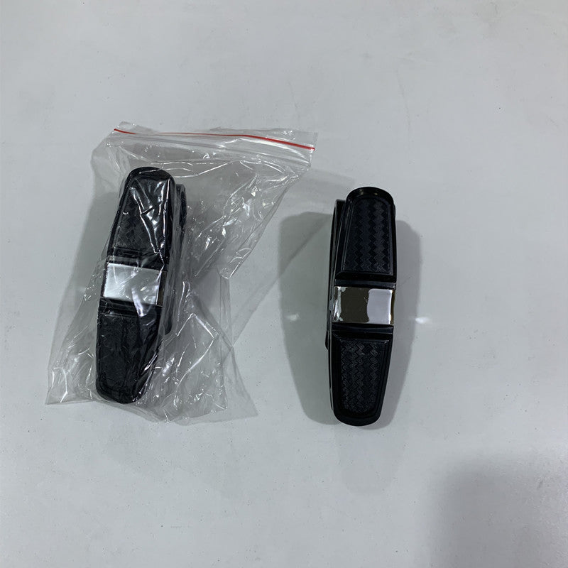Auto Supplies Carbon Fiber Car Glasses Clip Sunglasses Clip Car Card Holder Bill Clip Practical Tools in the Car