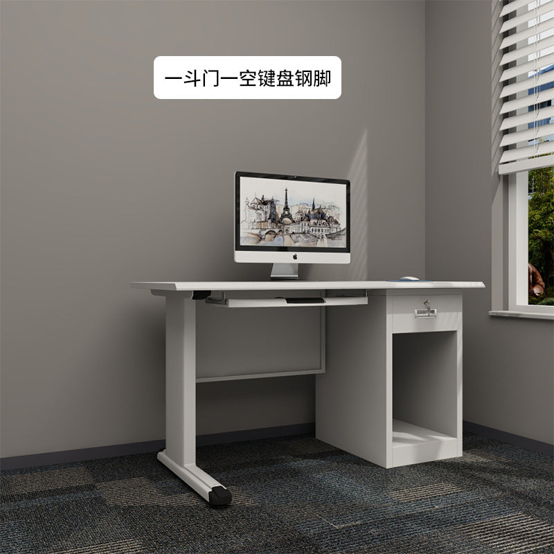 Steel Desk Simple Modern Employee Single Computer Desk Desk Financial Writing Desk With Lock Workbench Desk