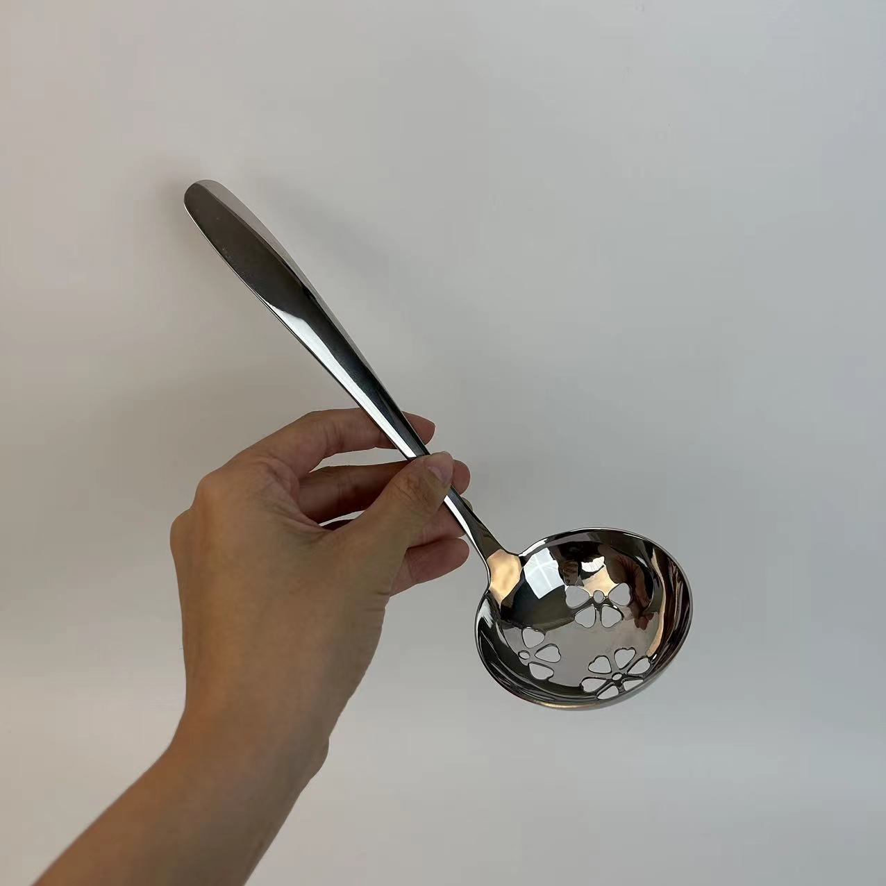 Yinuo Kitchen 304 Stainless Steel Thickening Spoon Soup Spoon Household Thickened Long Handle Soup Drinking Soup Porridge Spoon