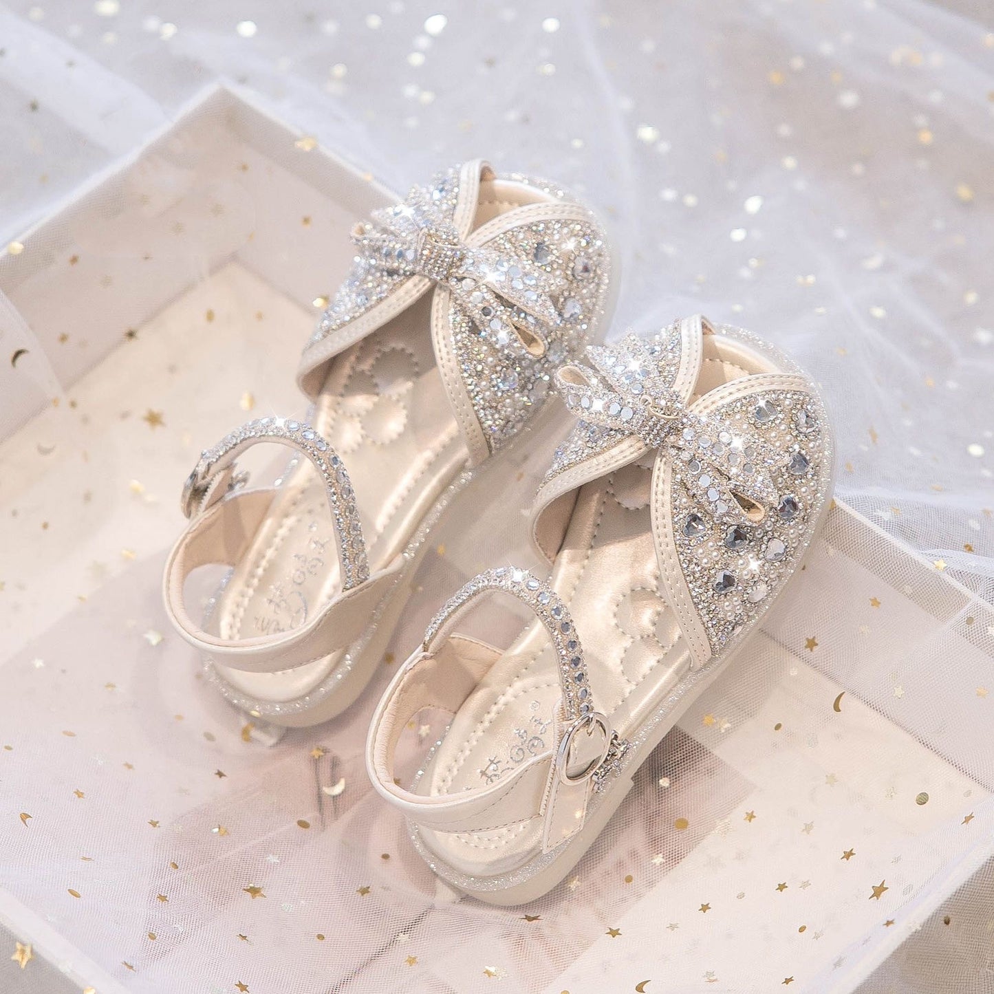 Girls' Sandals, Princess Summer 2025, New Summer Children's Shoes, Girls' Crystal Slippers, Baby Girls, Shining