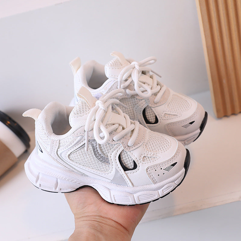 Children's shoes, thick-soled, heightened, mesh, dad shoes, trendy, versatile, spring, autumn, breathable, casual sports, boys' and girls' shoes