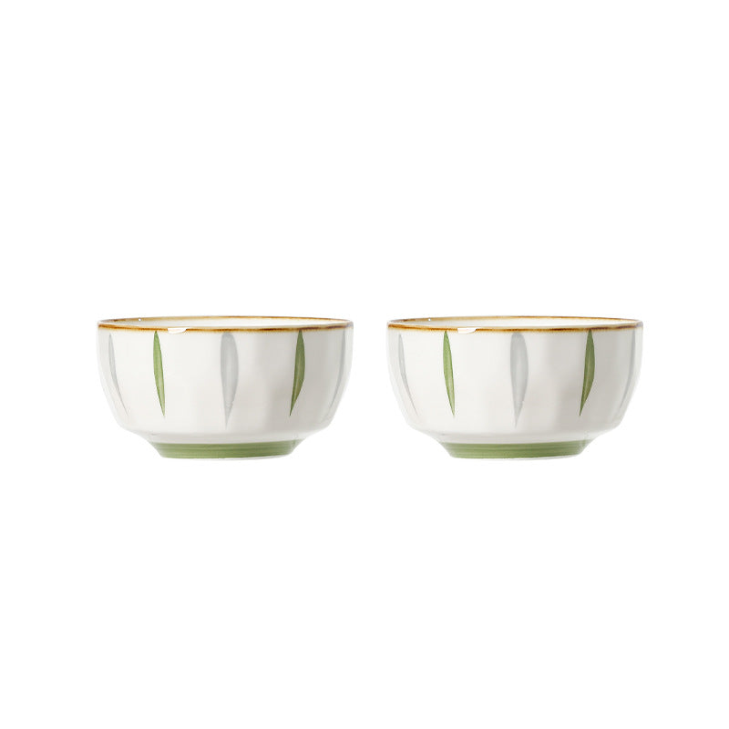 Japanese Style Fresh Rice Bowl Household Underglaze Color Tableware 2024 Amazon Hot Selling Bowl New High-value Tableware Noodle Bowl