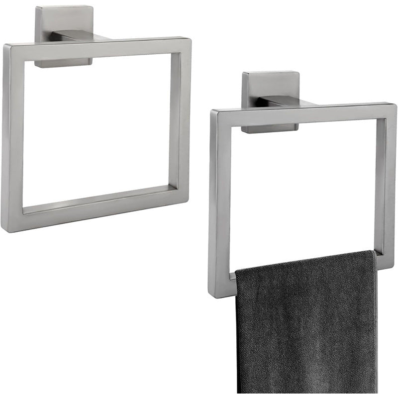 Cross border stainless steel towel ring bathroom toilet non-perforated towel hanging ring bathroom nail-free oval towel rack