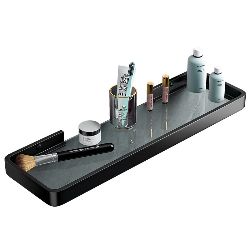 Punch-free bathroom shelf wall toilet toilet toilet vanity cosmetic glass mirror storage