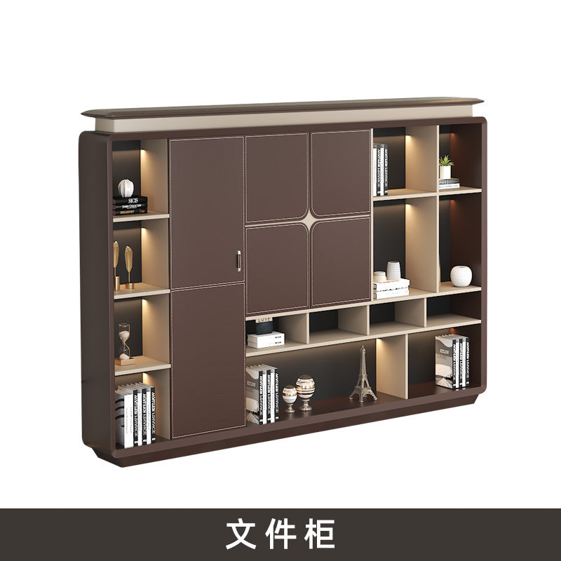 High-end atmosphere, boss desk, simple modern fashion, president desk, desk and chair combination, light luxury executive desk office