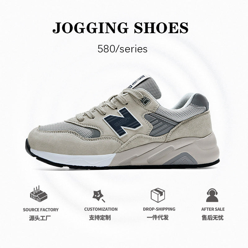 Carefully selected n men's shoes, breathable running shoes, genuine anti-odor, lightweight casual women's couples, official word 580, New Balance