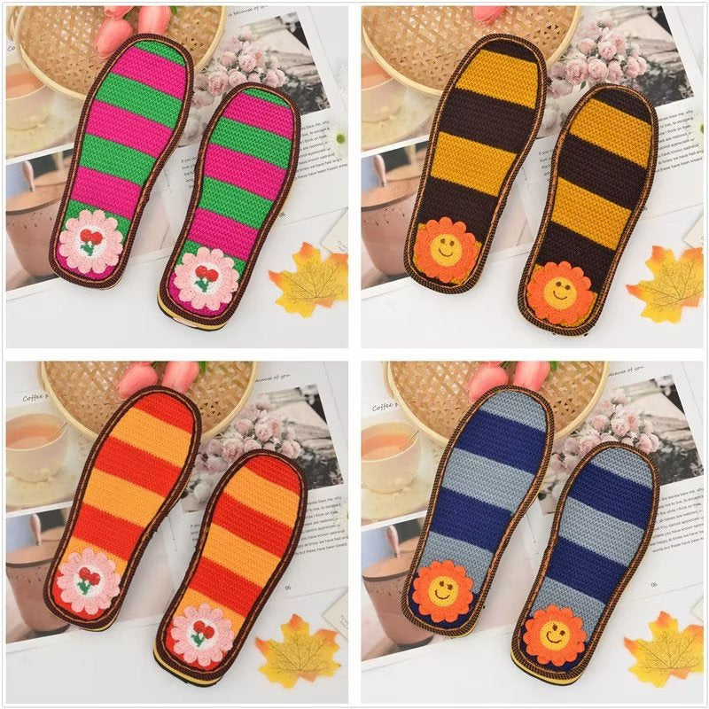 Ruzi cow embroidered soles spring, autumn and winter DIY hand-woven crystal bottom cow tendon sole slippers wear-resistant anti-slip protection