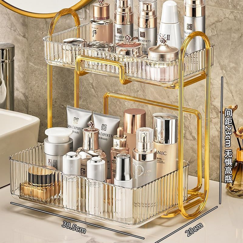 Light luxury washstand, cosmetics shelf, toilet, washroom, washroom, countertop, bathroom, dressing table, storage box