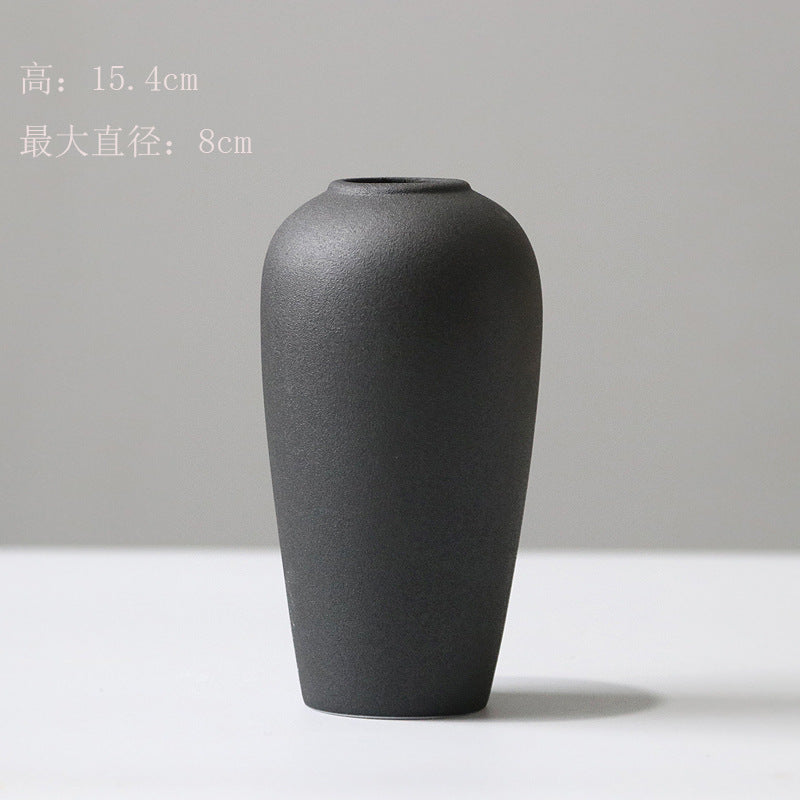 Jingdezhen ceramic small vase Nordic simple home hotel decoration ornament dried flower arrangement hydroponic flower pot white