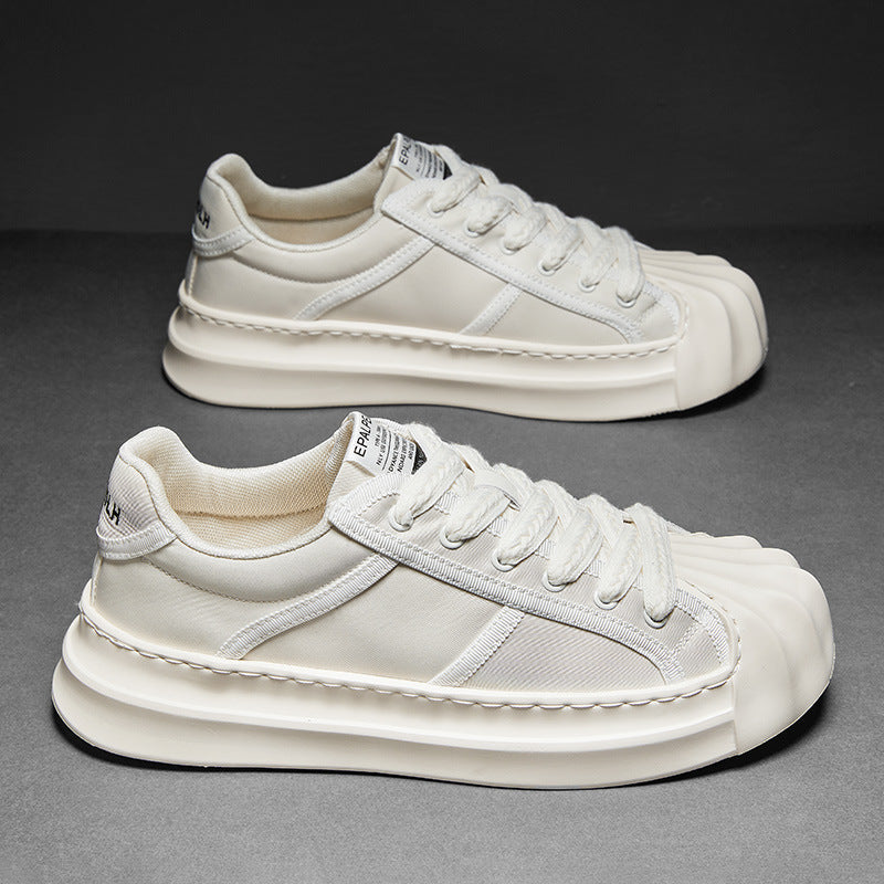 Canvas shoes, summer breathable sports flat shoes, Korean shell toe, thick soles, cold sticky casual and versatile trendy shoes, men's shoes