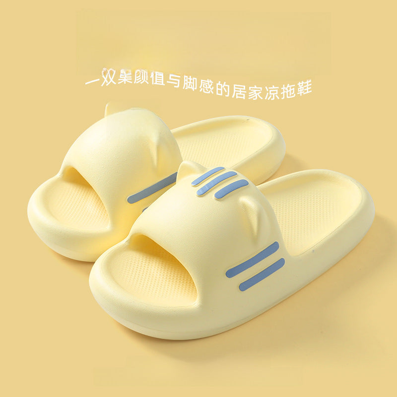 2023 New Cute Slippers Women's Summer Indoor Home Bathroom Bathing Non-slip Slippers Home Slippers Wear Inside and Out