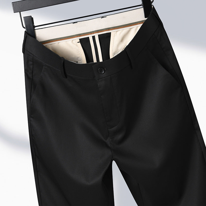High Quality Summer Tencel Lyocell Casual Pants Men's Thin Straight Leg Trousers Men's New Business Dress Pants