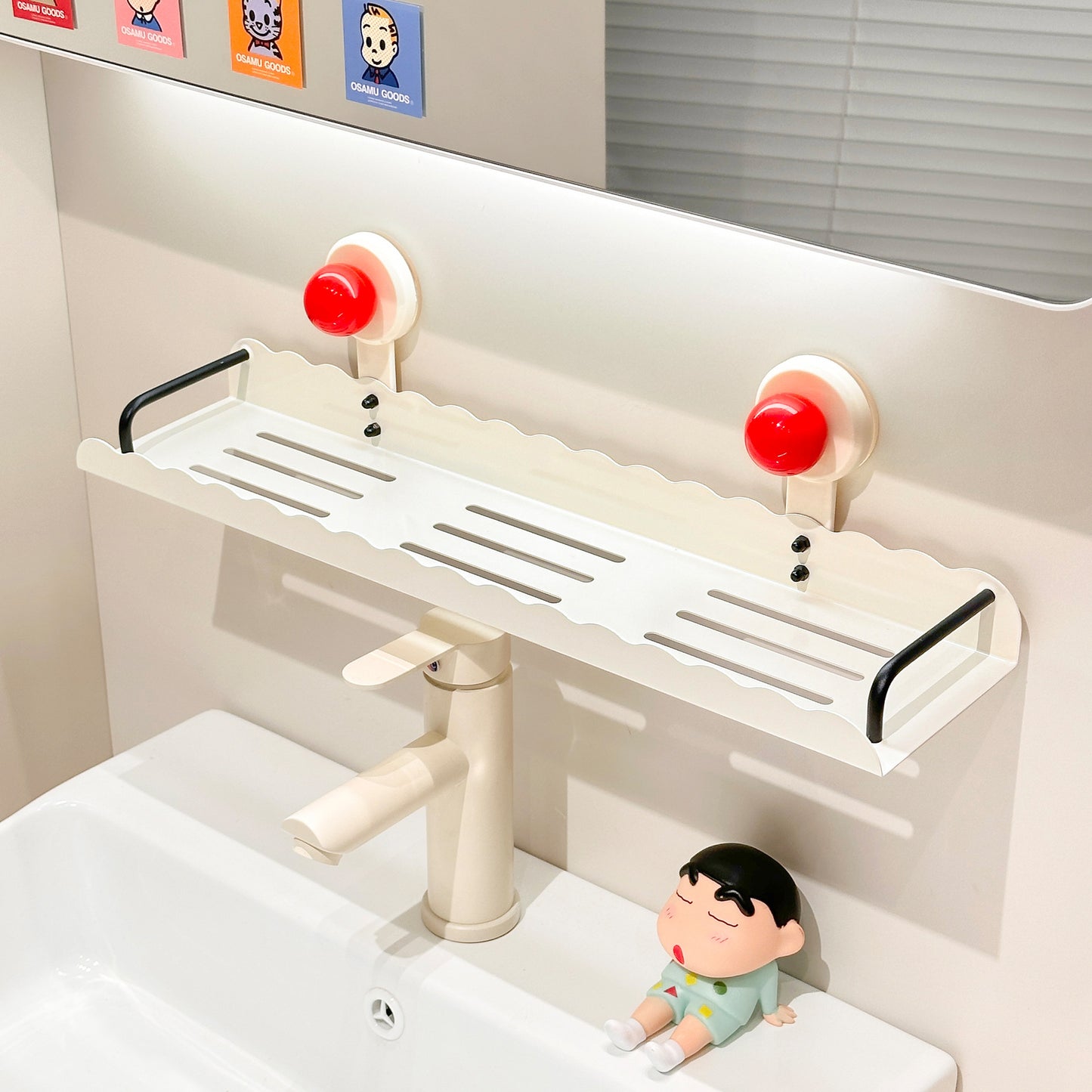 Bathroom suction cups, shelves, faucets, non-perforation, washbasins, storage racks, toilets, wall-mounted storage artifacts