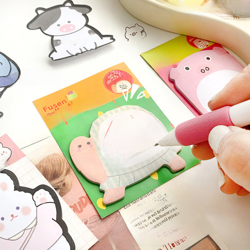 Creative stationery sticky notes: 30 sticky notes, sticky notes, N sticky notes, gift cartoons for primary school students, animal sticky notes