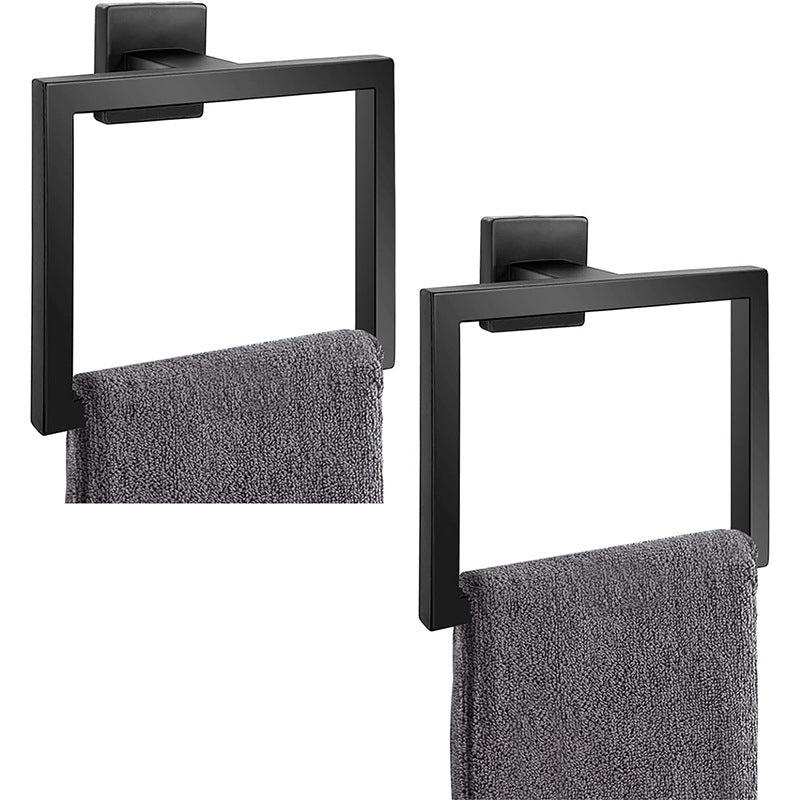 Cross border stainless steel towel ring bathroom toilet non-perforated towel hanging ring bathroom nail-free oval towel rack