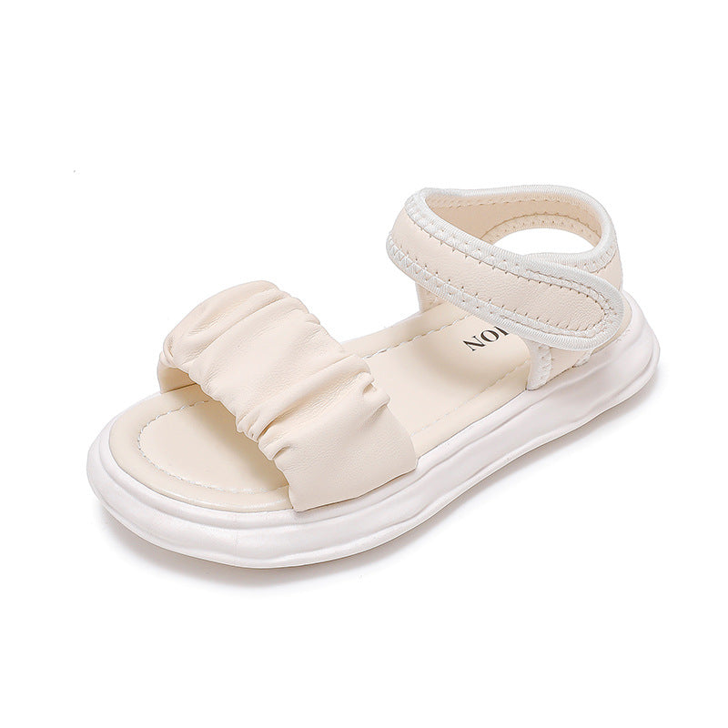 Girls' Sandals 2024 Summer New Children's Sports Soft Sole Large Children's Student Shoes Girls' Foreign Princess Shoes