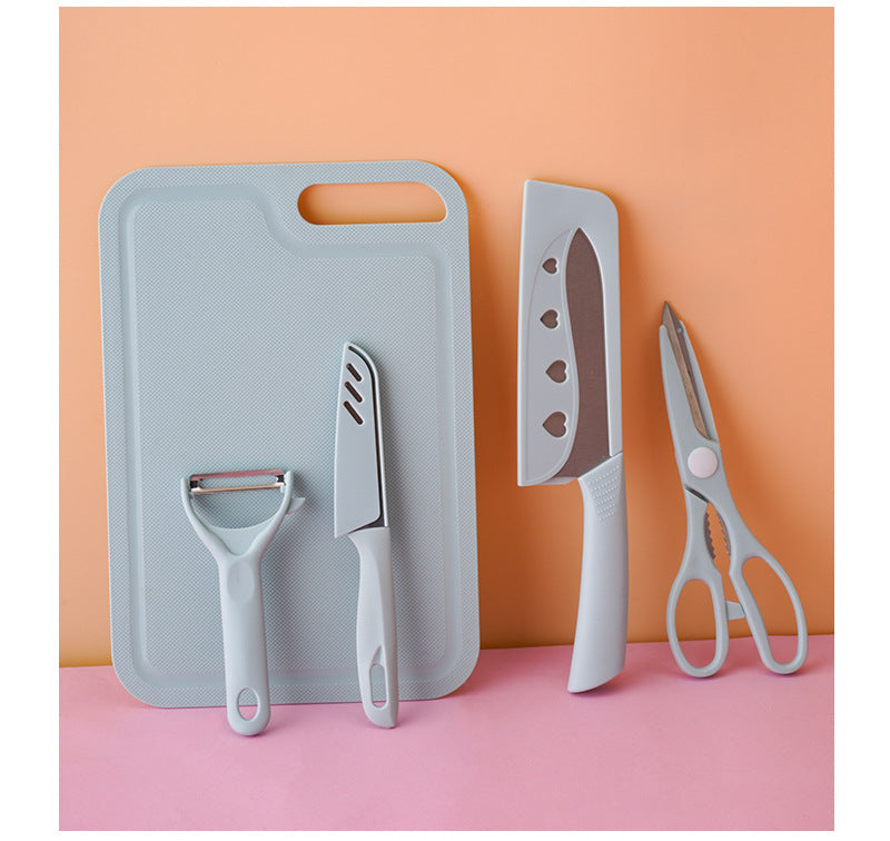 Home cutting board, slicing knife, kitchen knife set, dormitory cutting board, full set, combination gift, cutting board, fruit cutting board