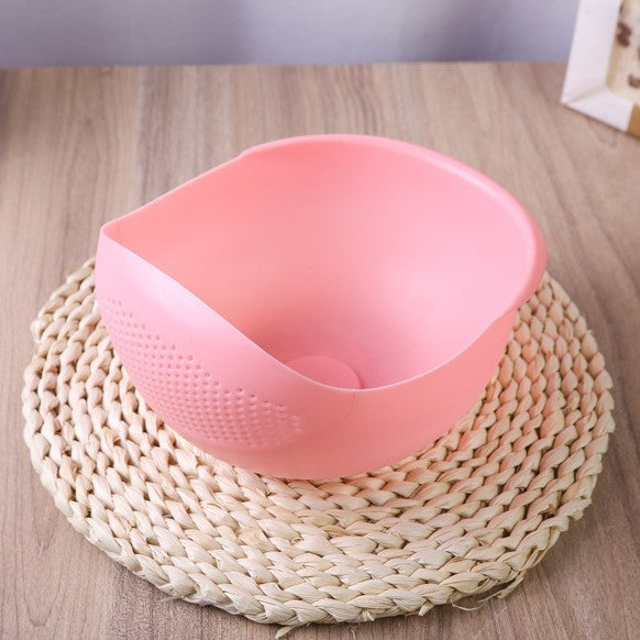 Plastic rice washing basin lazy creative kitchen thickening rice washing sieve drain vegetable basket kitchen utensils rice washer thickening