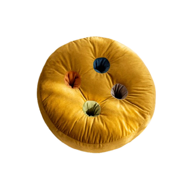 ins style thickened tatami futon home cushion fabric round chair cushion office seat cushion briquette soft fart cushion