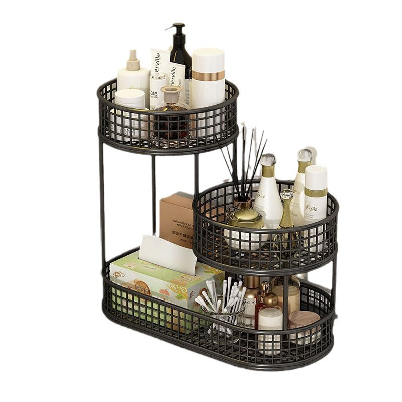 Cosmetics storage shelves, women's skincare product shelves, desktop storage, wrought iron bathroom toiletries, organizing shelves