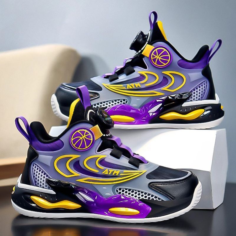 Children's basketball shoes, boys' shoes 2025 summer breathable mesh boys' sports mesh shoes, non-slip running