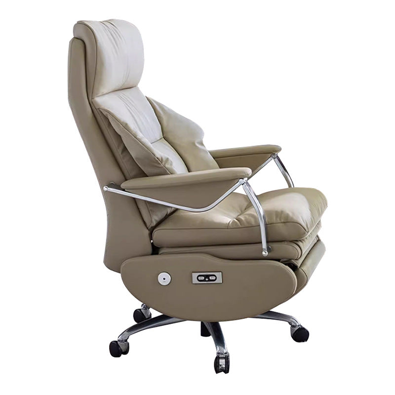 Electric executive chair, business office chair, ergonomic and comfortable, sedentary computer chair, leather reclining executive chair