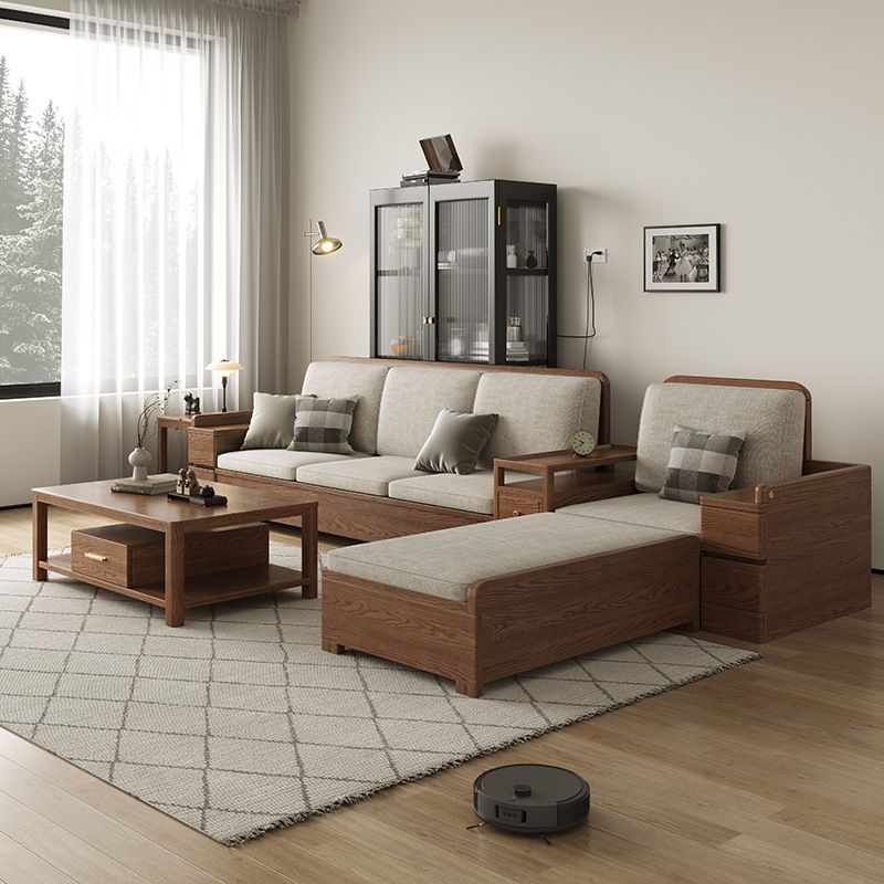 Simple solid wood sofa