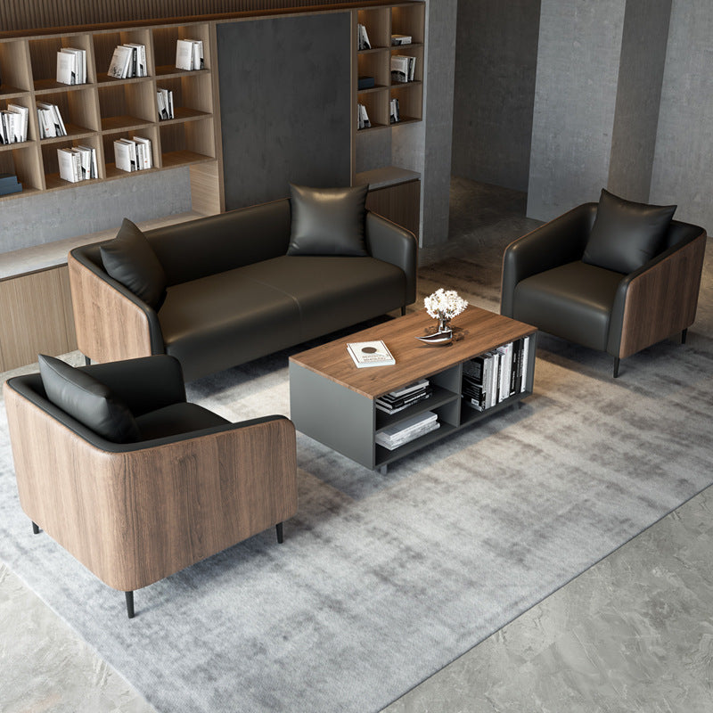 Office sofa, business reception, office negotiation, simple modern casual small coffee table combination set