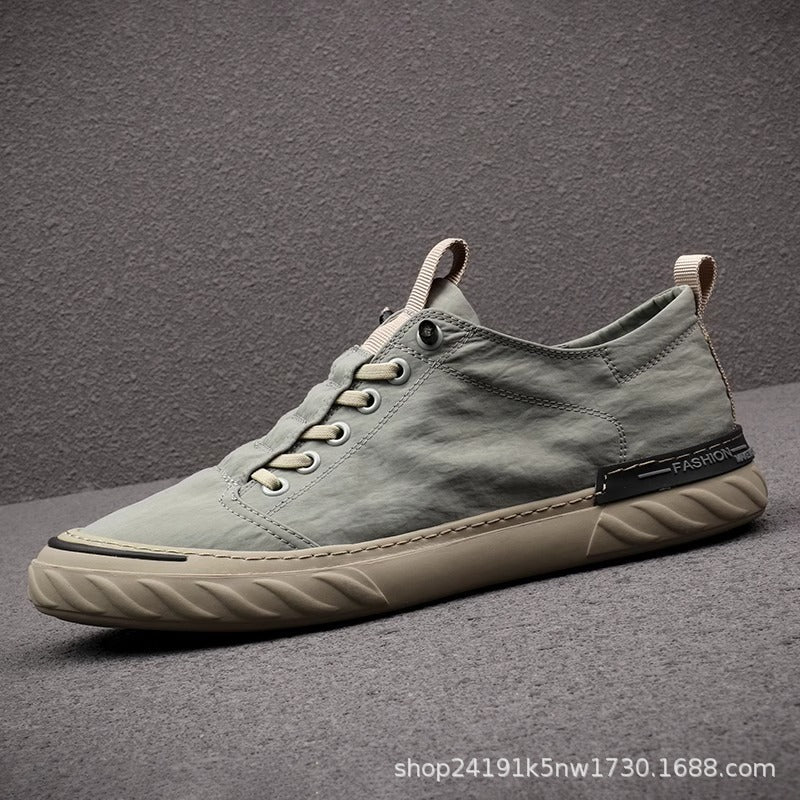 Beijing cloth shoes 2025 spring and summer men's shoes casual ice silk canvas pedal canvas shoes breathable men's new style