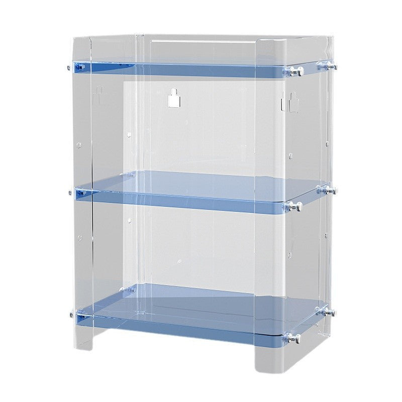 Non-perforated bathroom shelves, wall-mounted multi-layer vanities, toilets, cosmetics, toilet storage artifacts