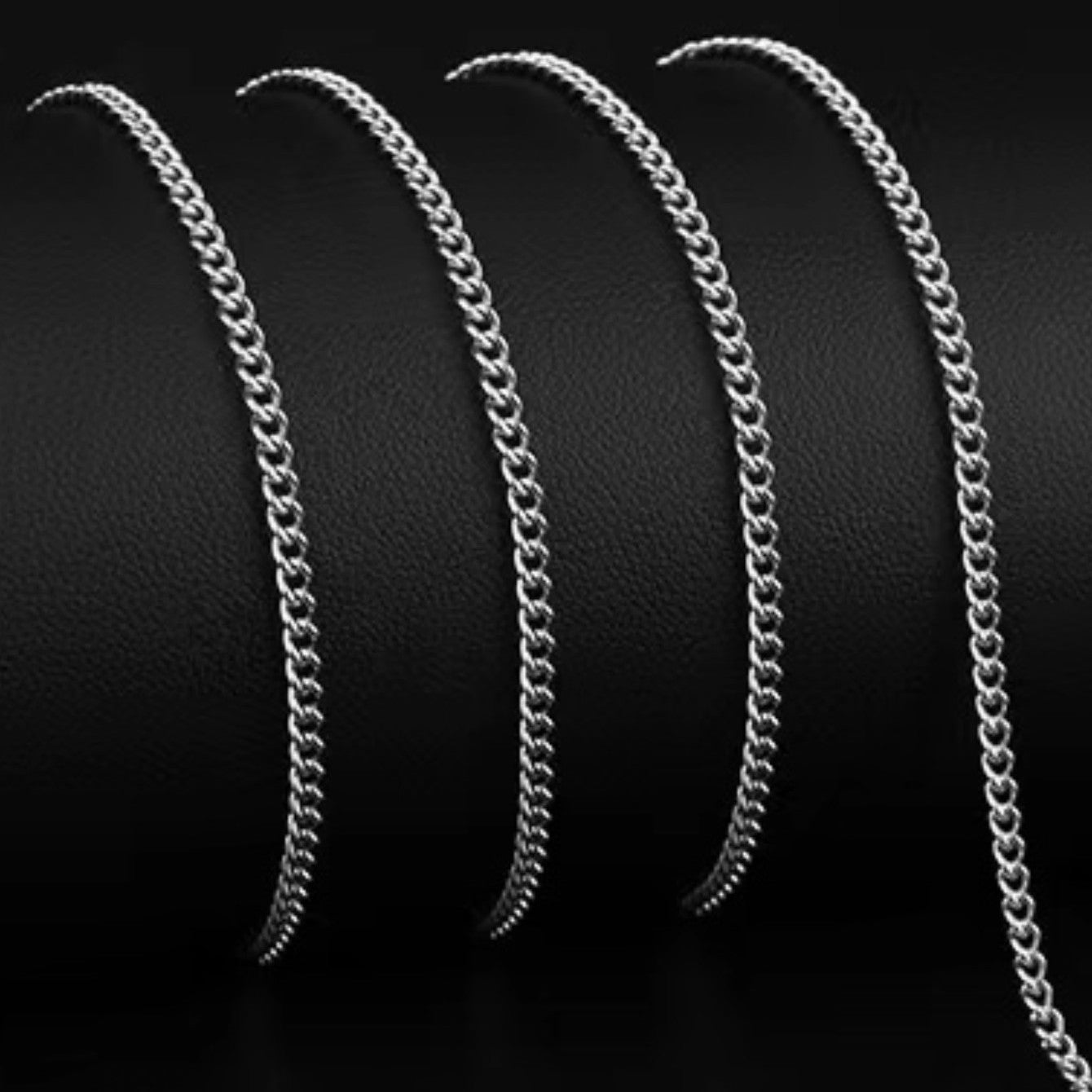 Men's stainless steel jewelry 3mm titanium steel side single chain pendant with chain versatile DIY titanium steel jewelry accessories