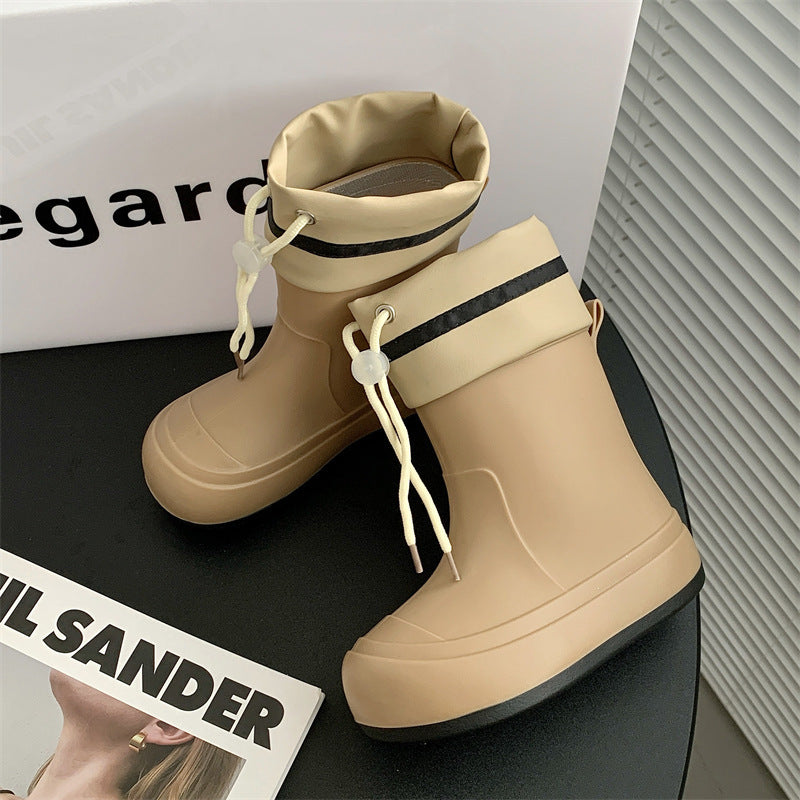 Non-slip medium-cut parent-child rain boots, cute children's rain boots in summer, outdoor school students, water boots, leisure and water play